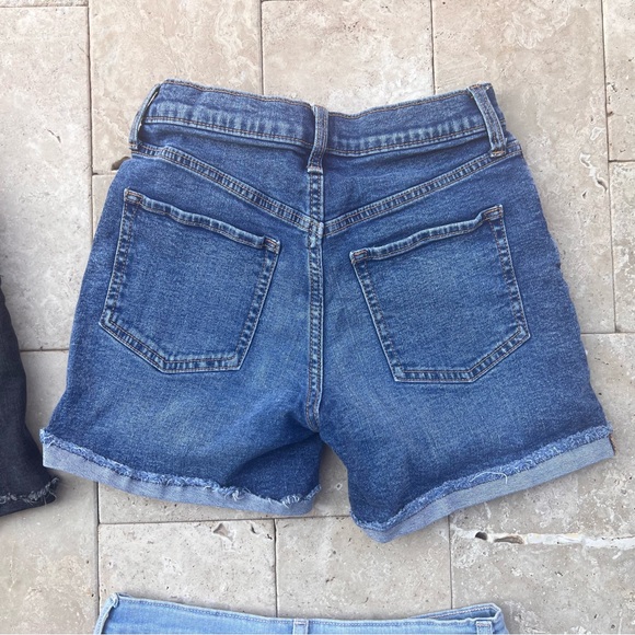 Set of 4 Old Navy Black and Blue Denim Girls Short Size 16 Stretch Summer - Picture 7 of 14